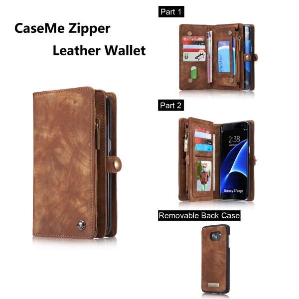PU Leder Multifunktion Hülle + Brieftasche für Samsung Galaxy S7 Edge